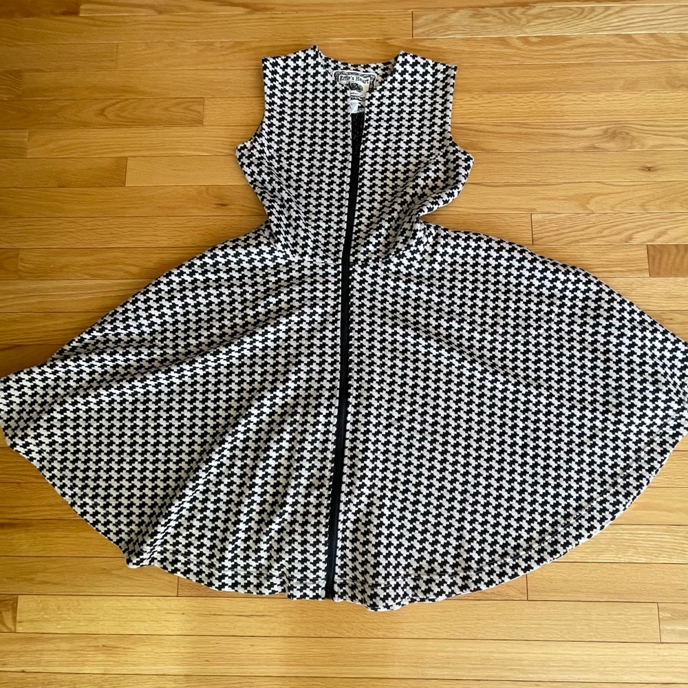 Small Effie’s Heart Houndstooth Dress
